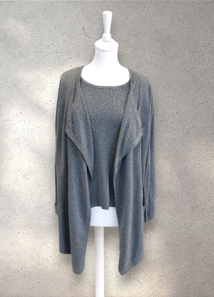 Pull cardigan gilet 2 en 1 avec strass automne-hiver taille M, marke: Odemai, zustand: Sehr gut, größe: M / 38 / 10, 7,00 €, 8,05 € beinhaltet Vinted-Käuferschutz Pro