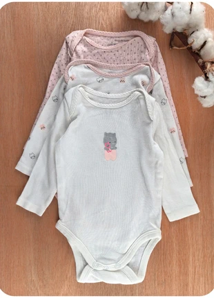 Lot de 3 bodies / col US / 3 mois 59 cm / Obaïbi, marke: Obaïbi, zustand: Sehr gut, größe: 1-3 Monate / 56, 2,00 €, 2,80 € beinhaltet Vinted-Käuferschutz Pro