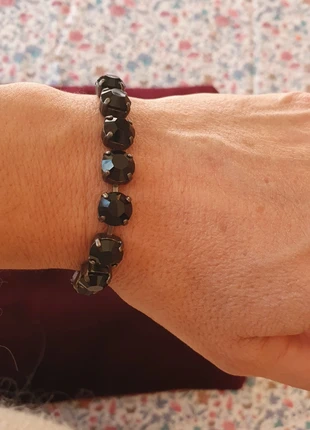 Bracelet pierres noires, marca: Boutique Créateurs, estado: Muito bom, €9.00, €10.15 inclui Proteção do Comprador