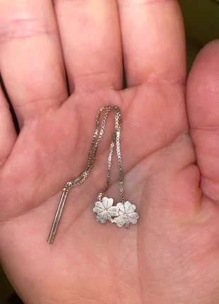 Orecchini catenella argento 925 quadrifoglio, marque: Argento, état: Très bon état, 4,50 €, 5,43 € Protection acheteurs incluse