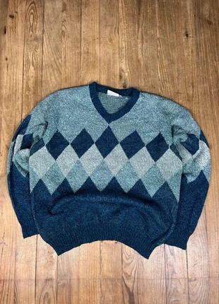 Pull maille vintage col V motifs carreaux multicolore L, marque: Vintage Dressing, état: Bon état, taille: L, 11,90 €, 13,20 € Protection acheteurs (Pro) incluse