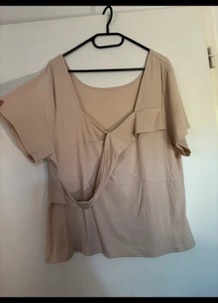 Top côtelé beige, merk: Shein, staat: Nieuw met prijskaartje, maat: 4XL / 48 / 20, € 6,00, € 7,00 inclusief Kopersbescherming
