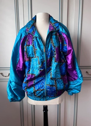 80s ‘Basic Editions’ Retro Blue Shell Suit Jacket size (L), brand: Vintage Dressing, condition: Very good, size: L, £24.00, £25.90 includes Buyer Protection