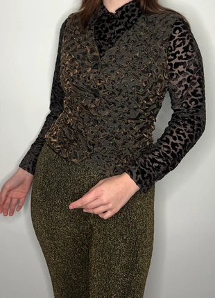 1990s brown glitter whimsigoth witch festive bohemian hippie goblin gipsy western academia vest, merk: Vintage, staat: Heel goed, maat: S / 36 / 8, € 17,50, € 19,08 inclusief Kopersbescherming Pro