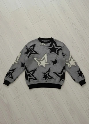 Vintage Pull Étoiles Sherpa Gris Noir Blanc Y2K, marca: Vintage Dressing, estado: Muy bueno, tamaño: S, 60,00 €, 63,70 € Protección al comprador incluida