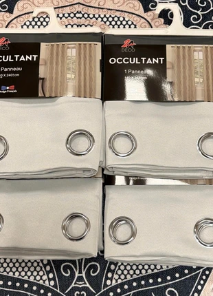 Lot de 4 rideaux gris épais occultants, staat: Nieuw met prijskaartje, maat: 200 cm - 249 cm, € 45,90, € 48,90 inclusief Kopersbescherming