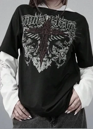 Pull sweat avec dessin style gotique, marque: Aesthetic, état: Neuf sans étiquette, taille: S / 36 / 8, 27,00 €, 29,05 € Protection acheteurs incluse