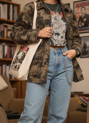 🧥 Chaqueta Estilo Militar/Cargo Camuflaje vintage, marque: Stradivarius, état: Très bon état, taille: S / 36 / 8, 11,00 €, 12,25 € Protection acheteurs incluse