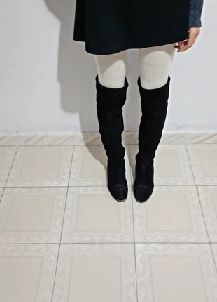 Bottes cuissardes en velours noires., estado: Bueno, tamaño: 37, 18,00 €, 19,60 € Protección al comprador incluida