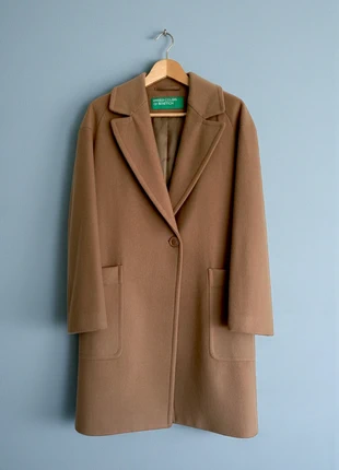United Colors of Benetton – Premium & Elegant Brown Wool Single-Breasted Coat With Pocket – XS 🌟🌿, marque: United Colors of Benetton, état: Neuf sans étiquette, taille: XS / 34 / 6, 46,49 €, 49,51 € Protection acheteurs incluse