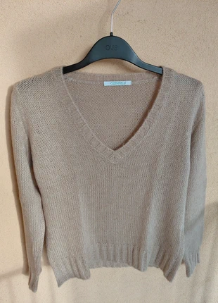 Pullover Glenfield con collo a V, beige/oro, taglia S., marque: Glenfield, état: Neuf sans étiquette, taille: S / 36 / 8, 10,00 €, 11,20 € Protection acheteurs incluse