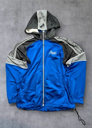 Vintage année 90 Asics veste zippée capuche bleue | Très bon état | Taille M, marca: Asics, estado: Muito bom, tamanho: M, €39.90, €42.60 inclui Proteção do Comprador