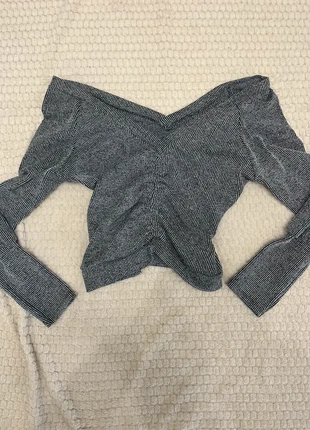 Jersey gris ballerina core de hombros descubiertos estilo coquette, marque: Vintage Dressing, état: Neuf sans étiquette, taille: S / 36 / 8, 14,00 €, 15,40 € Protection acheteurs incluse