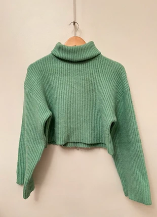 Pull court col roulé vert menthe pastel monki, marque: Monki, état: Satisfaisant, taille: XS / 34 / 6, 4,00 €, 4,90 € Protection acheteurs incluse