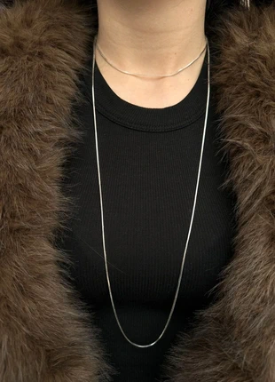 🎅 Magnifique Collier 121 cm en Argent S925 Maillons Os De Serpent Rond, staat: Heel goed, € 19,90, € 21,60 inclusief Kopersbescherming Pro