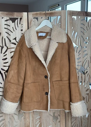 Veste shearling camel ASOS – fausse peau retournée – T44 (taille L/XL oversize), marque: ASOS, état: Très bon état, taille: XXL / 44 / 16, 30,00 €, 32,20 € Protection acheteurs incluse
