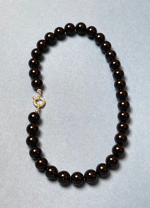 Black Onyx Necklace with a Silver Clasp, brand: GleeArtStudio, condizioni: Nuovo con cartellino, €59.00, €62.65 include la Protezione acquisti Pro