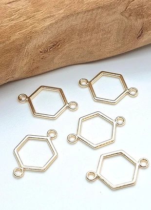 Lot de 5 connecteurs hexagone doré (CO-28), marca: connecteurs, estado: Muito bom, €1.00, €1.75 inclui Proteção do Comprador Pro