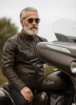 Veste Indian Motorcycle cuir marron moto, brand: Indian motorcycle, condition: New without tags, size: M, €139.00, €146.65 includes Buyer Protection