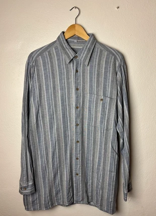 Vintage 90s Blue Striped Flannel Oversize Shirt – Grunge Lumberjack Style, marque: Vintage Dressing, état: Très bon état, taille: M, 17,00 €, 18,55 € Protection acheteurs incluse