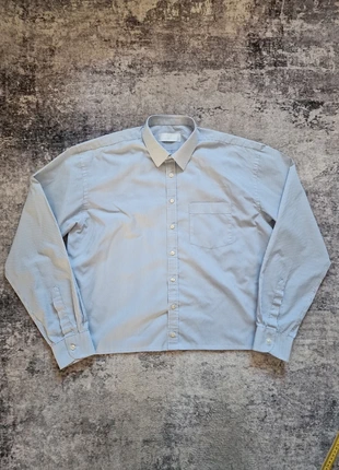 Crop shirt 90s white light blue stripes, brand: Vintage Dressing, condizioni: Buone, taglia: L, €6.00, €7.00 include la Protezione acquisti Pro