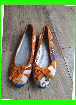 Ballerines imprimé orange taille 38, condition: Very good, size: 38, €6.00, €7.00 includes Buyer Protection Pro