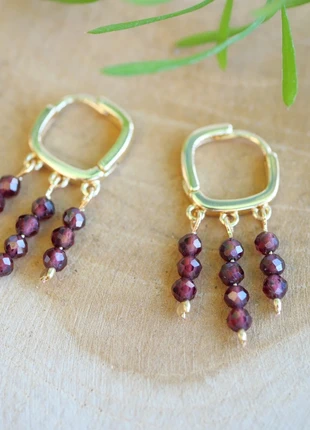 Mini créoles en acier inoxydable avec petites pierres naturelles de, marca: Kazan bij, estado: Novo com etiquetas, €20.00, €21.70 inclui Proteção do Comprador