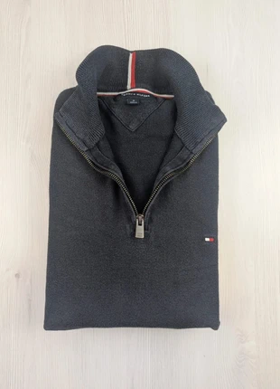 Pull 1/4 Zip Bleu Marine Rouge Tommy Hilfiger Logo Brodé/ Taille M / 029, marque: Tommy Hilfiger, état: Très bon état, taille: M, 30,00 €, 32,20 € Protection acheteurs (Pro) incluse