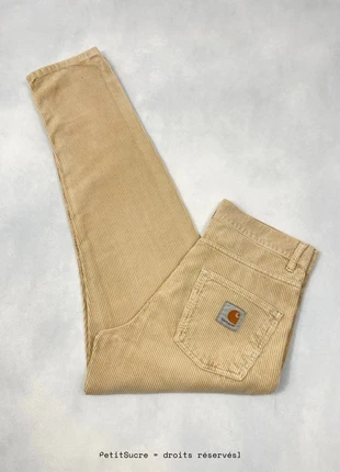 Pantalon Carhartt wip Beige en velours côtelés modèle Newel Pant Corduroy - Taille S w27 #1597, marca: Carhartt, estado: Muito bom, tamanho: PT 36 | W27, €39.00, €41.65 inclui Proteção do Comprador Pro