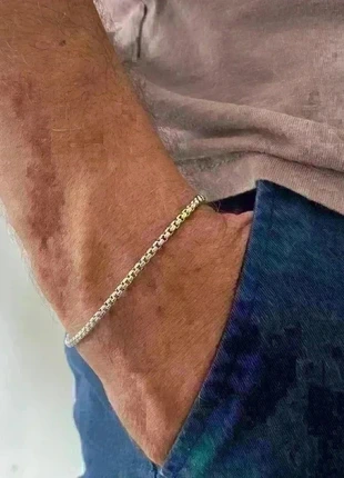 Bracelet homme en acier inoxydable, bracelet chaîne sétaire, bijou homme, cadeau pour lui, condition: Very good, €10.00, €11.20 includes Buyer Protection Pro