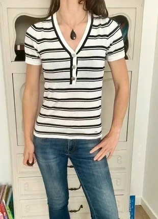 Ravissant petit haut rayé Morgan - Taille XS 34, marca: Morgan, estado: Muy bueno, tamaño: XS / 34 / 6, 17,00 €, 18,55 € Protección al comprador incluida