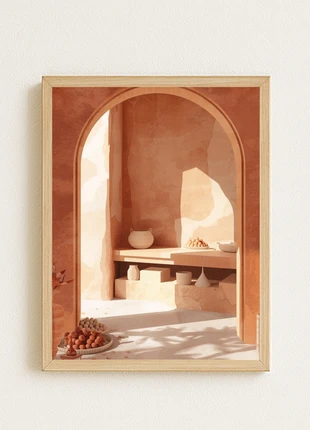 Affiche A4 - Porte voute ruelle Maroc, maison couleur safran, marque: HandyPixel, état: Très bon état, 8,00 €, 9,10 € Protection acheteurs (Pro) incluse