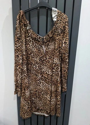 BNWT Nobody's Child Leopard Print Ruffle Off-Shoulder Mini Dress UK 16, brand: Nobody's Child, condition: New with tags, size: L / UK 16-18, £12.00, £13.30 includes Buyer Protection Pro