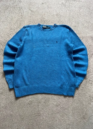 Ralph Lauren Sweater/Jersey Retro Old Money Round Neck Cotton Embroidered Logo Blue, marque: Ralph Lauren, état: Très bon état, taille: S, 30,90 €, 33,15 € Protection acheteurs incluse