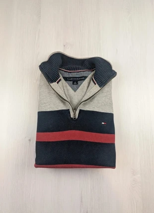 Pull 1/4 Zip Bleu Marine Rouge Tommy Hilfiger Logo Brodé/ Taille S / 032, marque: Tommy Hilfiger, état: Très bon état, taille: S, 30,00 €, 32,20 € Protection acheteurs (Pro) incluse