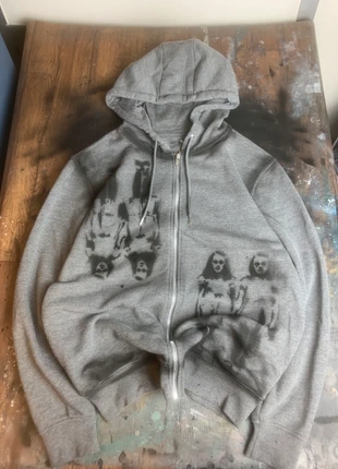 Gilet Zip Up Opium Y2K Japan style Grey/Black, marque: Opium, état: Bon état, taille: L, 26,00 €, 28,00 € Protection acheteurs incluse