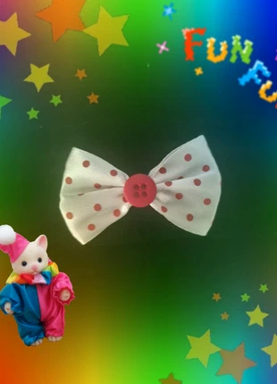 clown bow hairclip, brand: DIY, condizioni: Nuovo con cartellino, €3.00, €3.85 include la Protezione acquisti