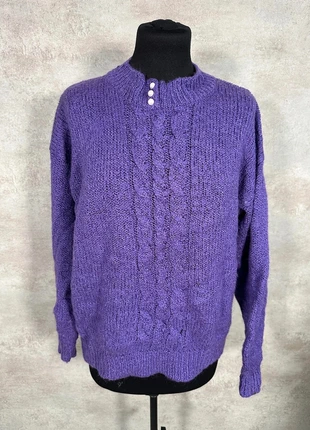 Pull Torsadé Vintage Hiver sterling violet grosse maille torsadée cosy hiver taille L, merk: Vintage Dressing, staat: Heel goed, maat: L / 40 / 12, € 8,00, € 9,10 inclusief Kopersbescherming Pro