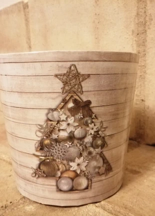 Porta vaso natalizio, merk: Duesse, staat: Nieuw zonder prijskaartje, € 2,00, € 2,80 inclusief Kopersbescherming