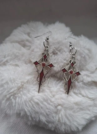 Ohringe Hängeohringe Boho Ethno Vintage Gothic Rock Y2k Punk Alternativ Kreuz Wich Vampir, brand: Alternative, condizioni: Ottime, €7.00, €8.05 include la Protezione acquisti