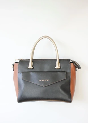 Sac à main Lancaster noir et marron – anses dorées, marca: Lancaster, estado: Muito bom, €39.00, €41.65 inclui Proteção do Comprador Pro