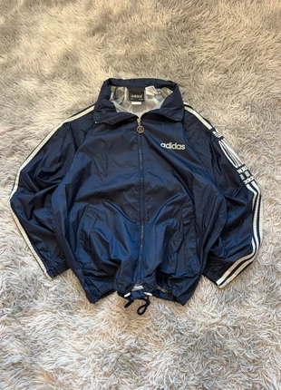 Adidas Navy White Parachute Track Jacket Vintage 90s Y2K Sportswear, marque: adidas, état: Très bon état, taille: L, 34,95 €, 37,40 € Protection acheteurs incluse