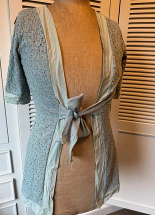 Gilet / tunique vert d’eau ajouré – taille S – Mais il est ou le soleil, marque: Mais il est où le soleil ?, état: Très bon état, taille: S, 18,00 €, 19,60 € Protection acheteurs incluse