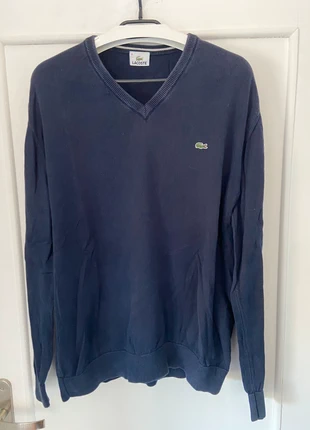 Pull en laine col V Lacoste Devanlay Taille 8 / XL couleur bleu marine, brand: Lacoste, condition: Very good, size: XL, €10.00, €11.20 includes Buyer Protection
