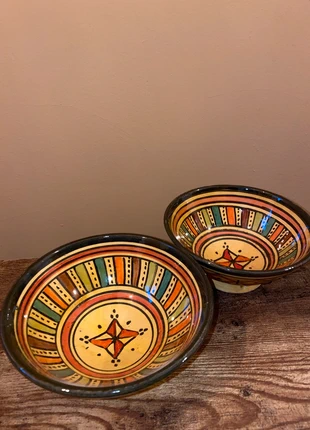 Schaaltjes kommetjes Marokkaans aardewerk geel, staat: Nieuw zonder prijskaartje, € 9,50, € 10,68 inclusief Kopersbescherming