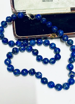 Vintage Lapis Lazuli gemstone beads necklace silver tone clasp, brand: Silver, condition: Very good, £12.50, £13.83 includes Buyer Protection