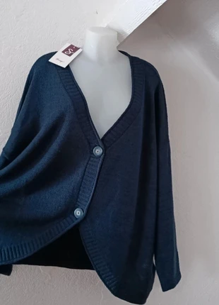 Gilet cardigan oversize bleu marine – Sheego – 54/56 FR– Neuf avec étiquette, marque: sheego, état: Neuf avec étiquette, taille: 8XL / 56 / 28, 17,00 €, 18,55 € Protection acheteurs incluse