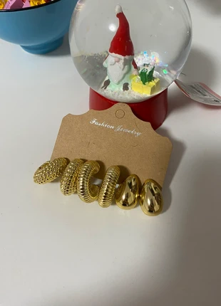 set orecchini oro in acciaio inox, brand: INOX, condizioni: Ottime, €5.00, €5.95 include la Protezione acquisti