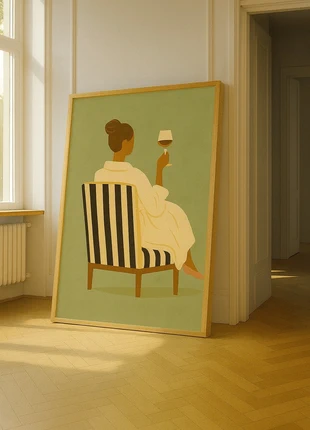 Sipping wine Poster, marque: Zilt, état: Bon état, 10,00 €, 11,20 € Protection acheteurs (Pro) incluse