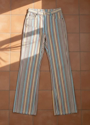 Pantalon large rayé multicolore – taille M – coupe ample chic, brand: Ysera, condizioni: Ottime, taglia: S / IT 40 / EU 36, €42.99, €45.84 include la Protezione acquisti Pro